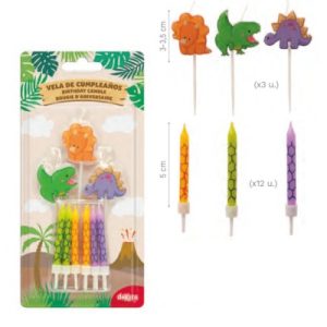 DEK CANDELINE DINOSAURI 2 D - CONF. DA 12+3 - immagine 1