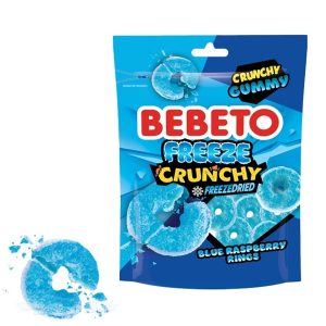 USA BEBETO FREEZE CRUNCHY FREEZEDRIED BLUE RASPBERRY RINGS GR.35 - immagine 1