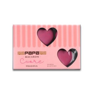 PAP MACARON CUORE FRAGOLA(ROSA) S/G PZ 6 (GR78) - immagine 1