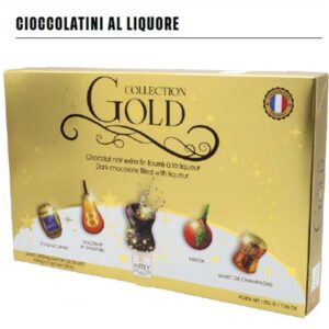 ROS SCATOLA CIOCCOLATINI RIPIENI LIQUORE GR200 (golden8, cognac, kirsch, marc de champagne) - immagine 1