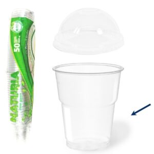 BICCHIERI TRASPARENTI NATURIA BIO 250CC X PZ 50 - immagine 1