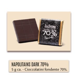 LAS CIOCCOLATINI PIATTI NAPOLITAINS FONDENTE 70% S/G KG.1 - immagine 1