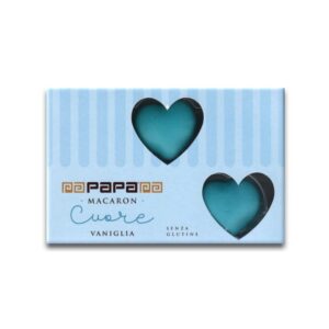 PAP MACARON CUORE VANIGLIA (CELESTE) S/G PZ 6 (GR78) - immagine 1