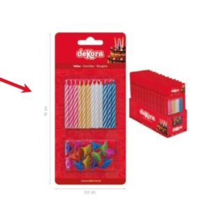DEK CANDELINE COLORATE BASE FIORE - CONF. DA 12 - immagine 1